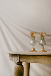 Coppia Vasetti in vetro soffiato di Murano