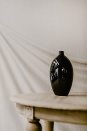 Vaso in ceramica smaltata black