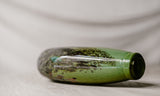 Vaso in vetro verde smeraldo e multicolor